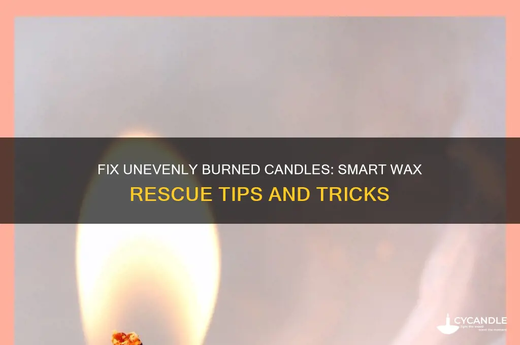 how to use candle wax when burned unevenly