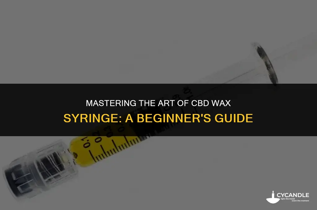 how to use cbd wax syringe