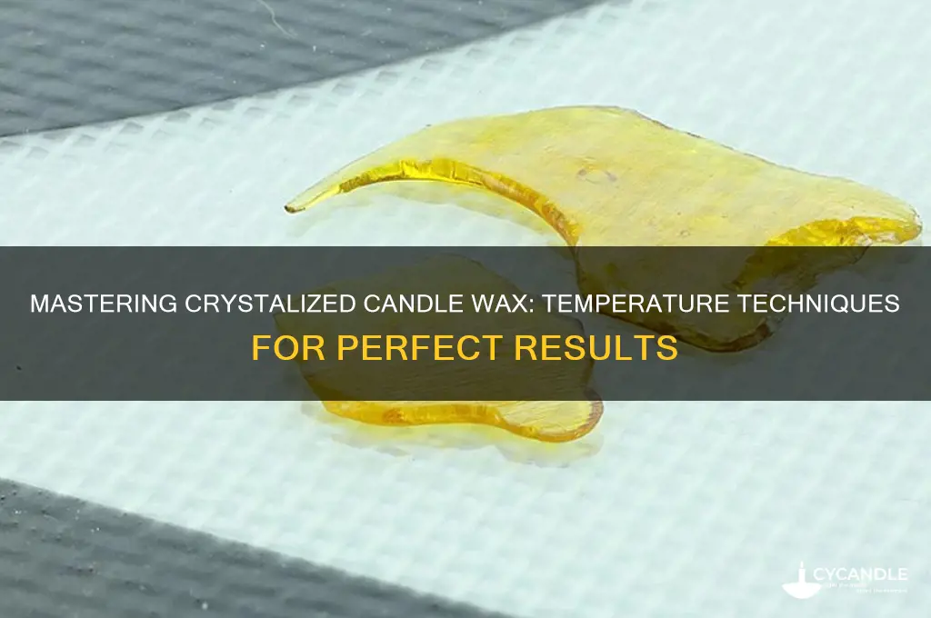 how to use crystalized candle wax temperture