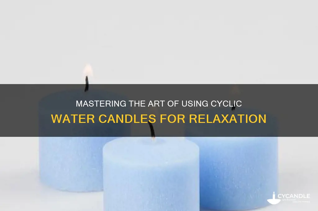 how to use cyclic water candle