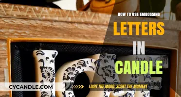 Creative Candle Decor: Embossing Letters for Personalized Designs
