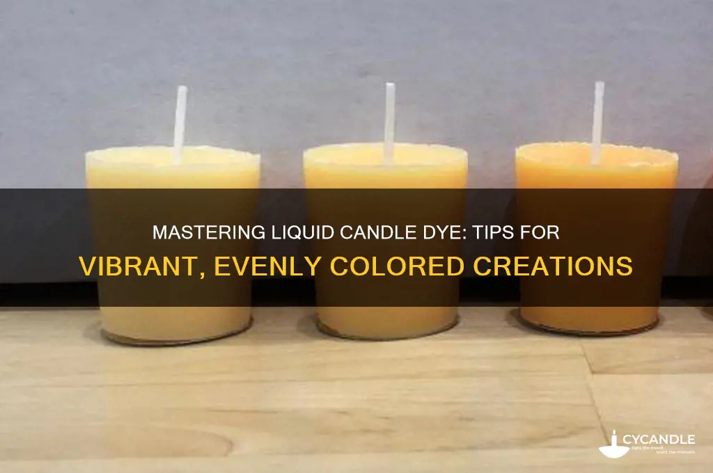 how to use liquid candle dye
