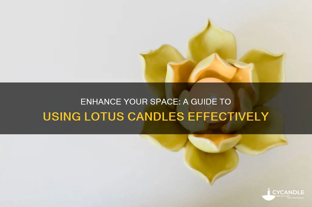 how to use lotus candle
