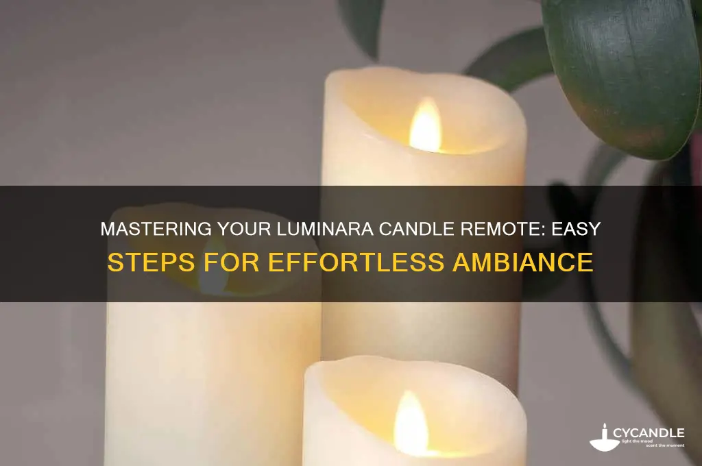 how to use luminara candle remote