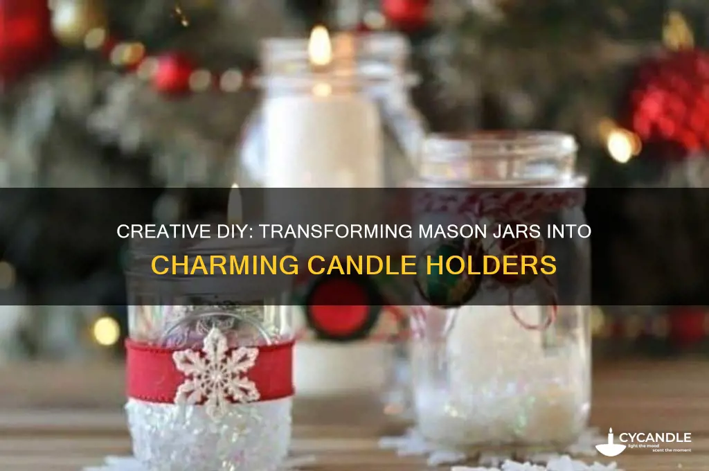 how to use mason jars as candle holders