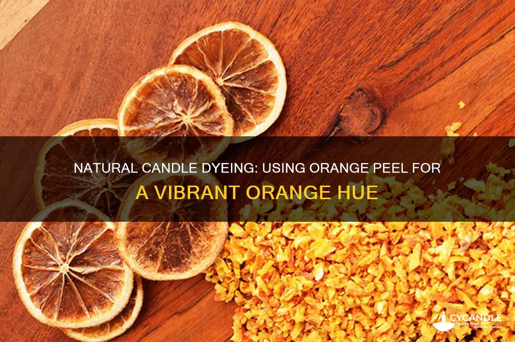 how to use orange peel to dye a candle orange