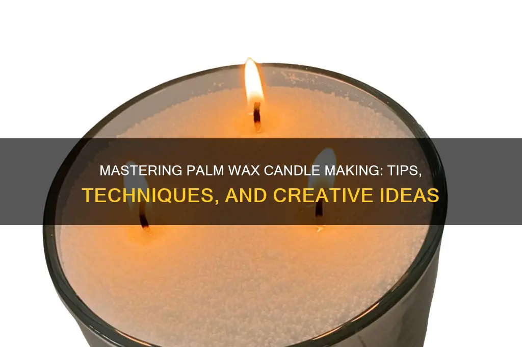 how to use palm wax candle making