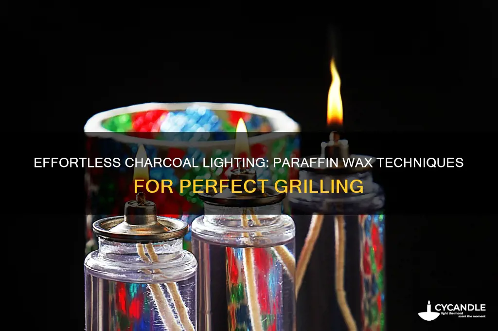 how to use paraffin wax to light charcoal