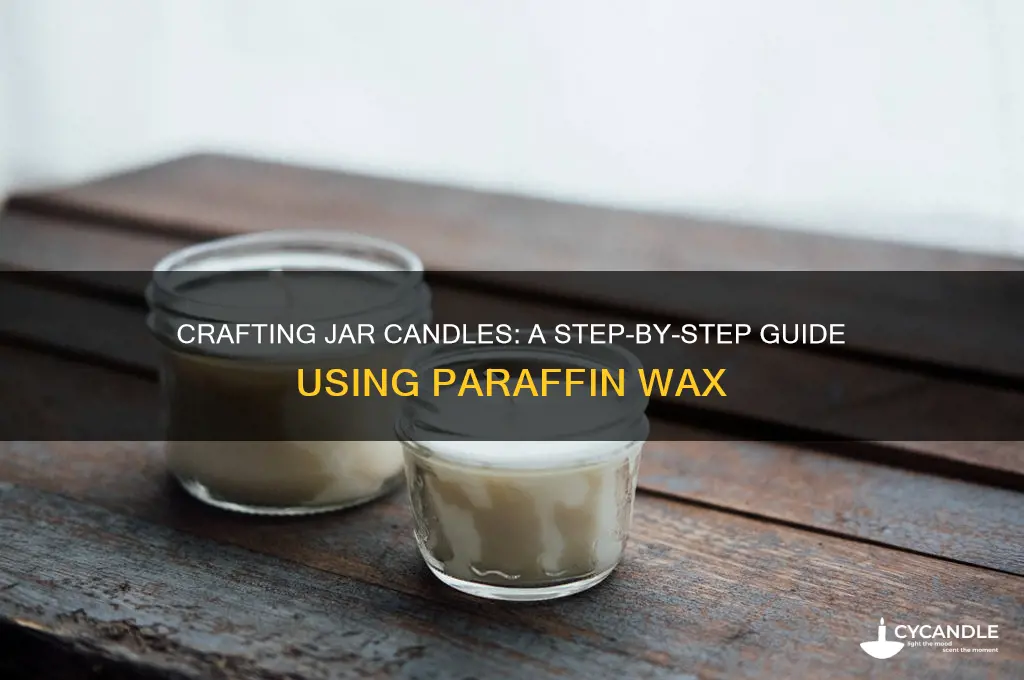 how to use parifin wax to make jar candles
