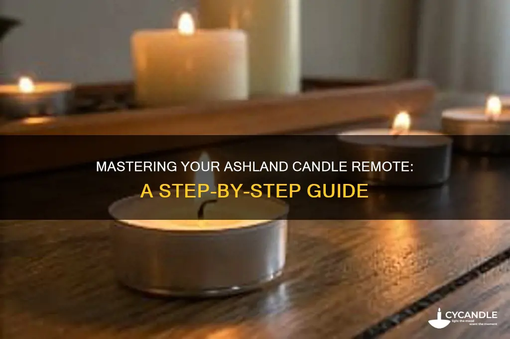 how to use remote for ashland candles