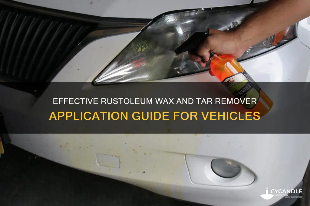 how to use rustoleum wax and tar remover
