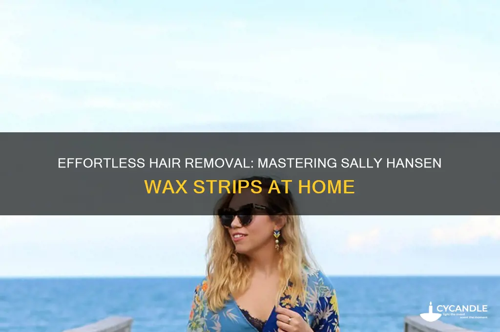 how to use sally hansen hair remover wax strip kit