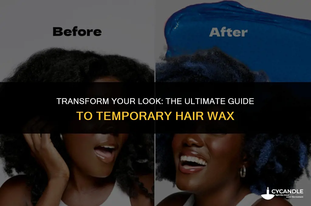 how to use temporary hair wax