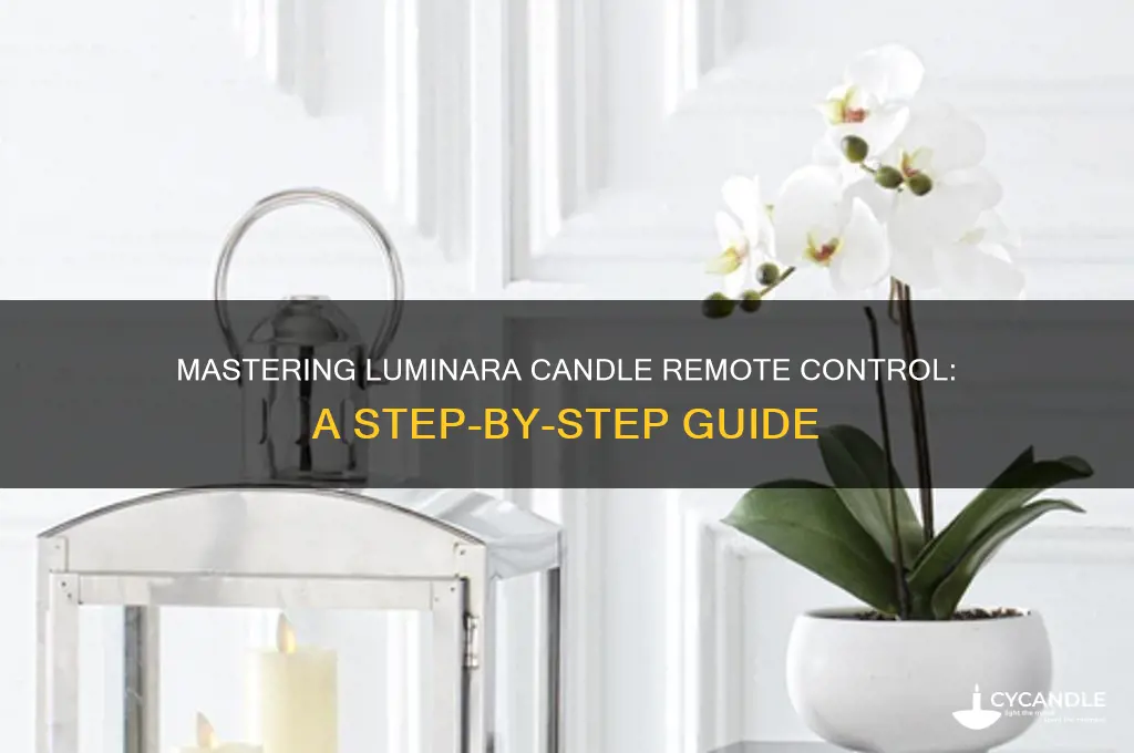how to use the remote control for luminara candles