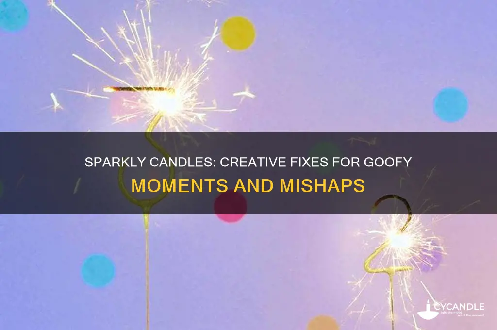 how to use the sparkly candles for fix goofy