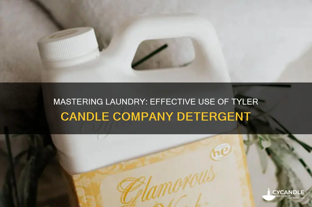 how to use tyler candle company detergent