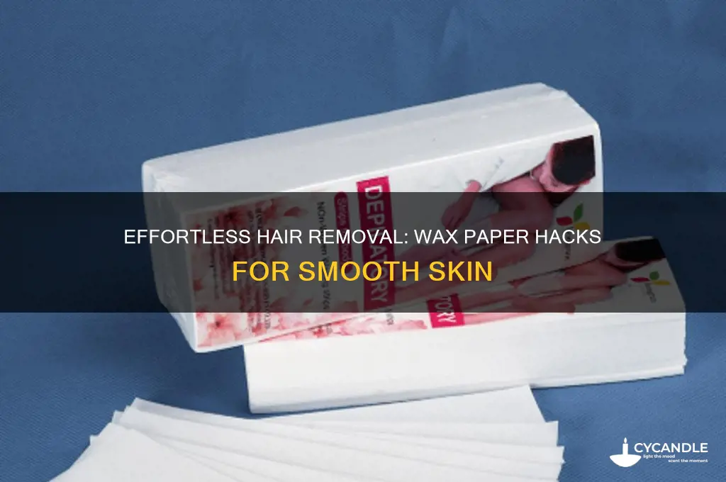how to use wax paper to remove hair