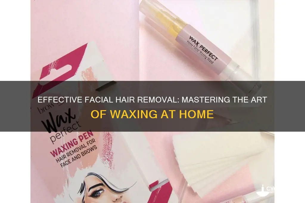 how to use wax to remove facial hair