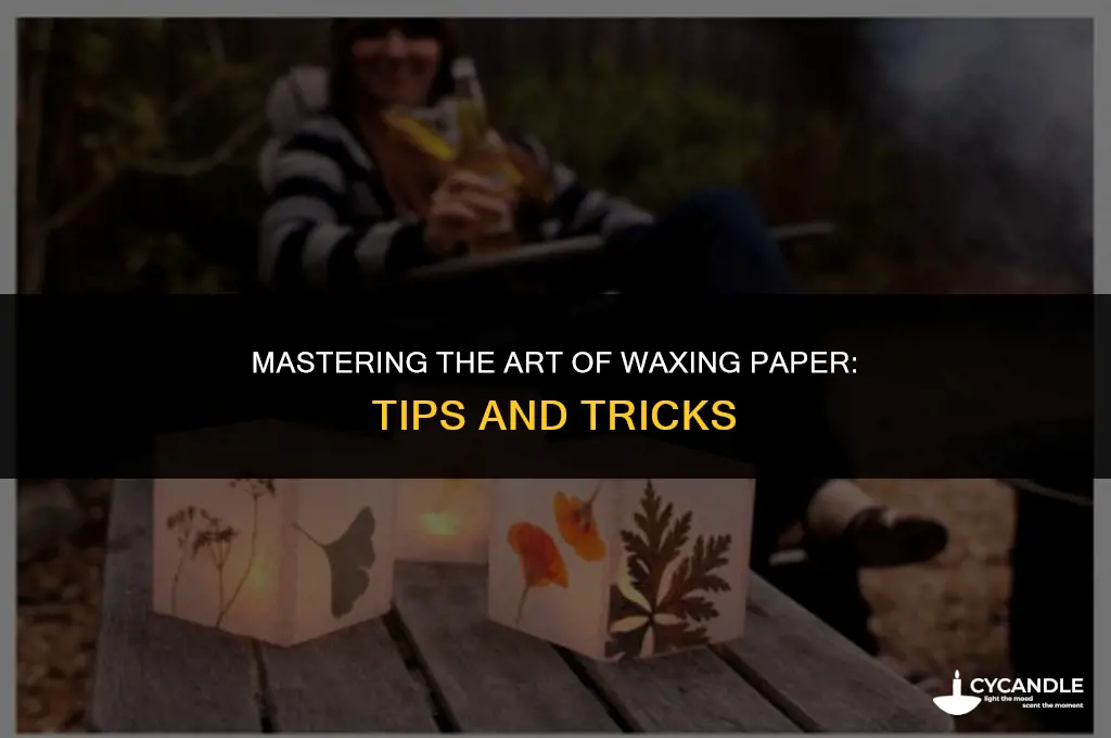 how to use waxing paper
