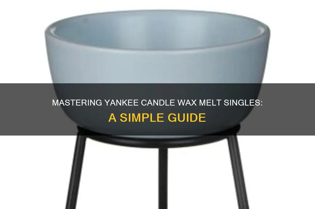 how to use yankee candle wax melt single