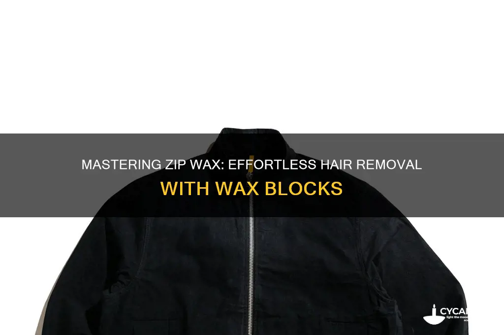 how to use zip wax hair remover block