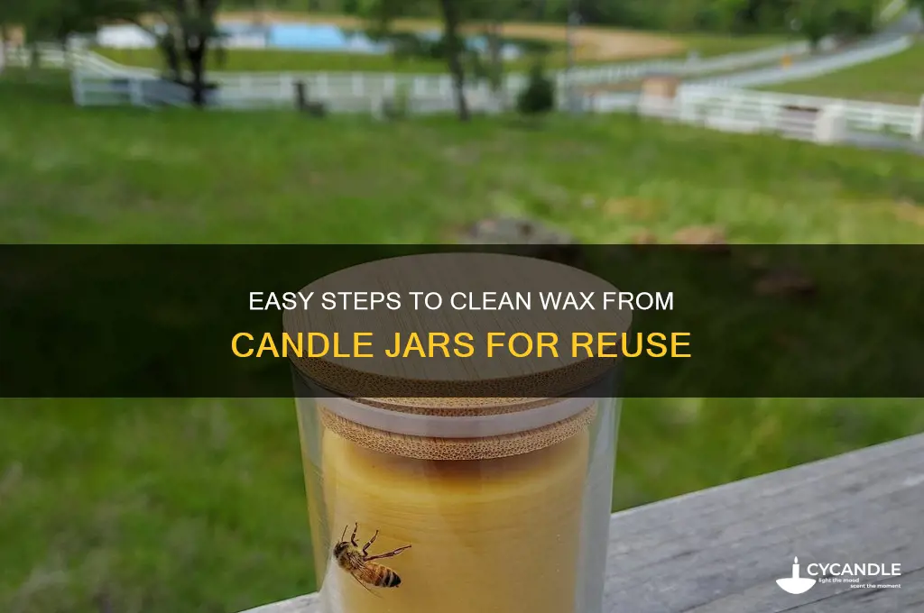 how to wash wax out of candle jars