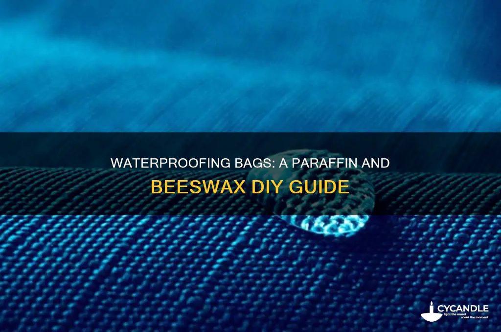 how to waterproof a bag paraffin wax and beeswax