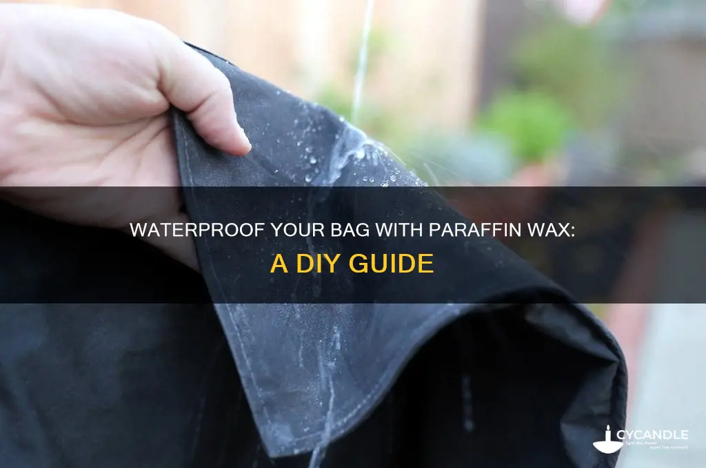how to waterproof a bag paraffin wax