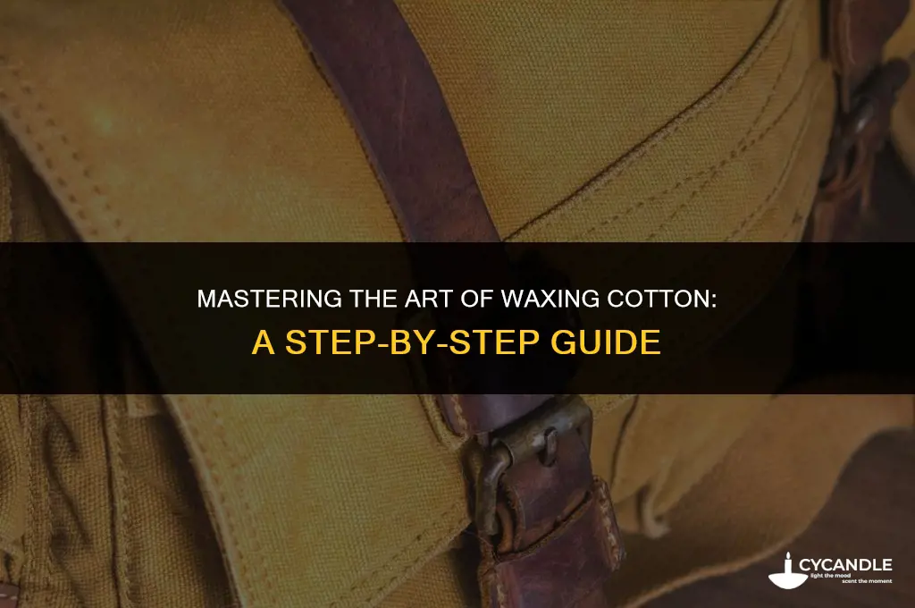 how to wax cotton