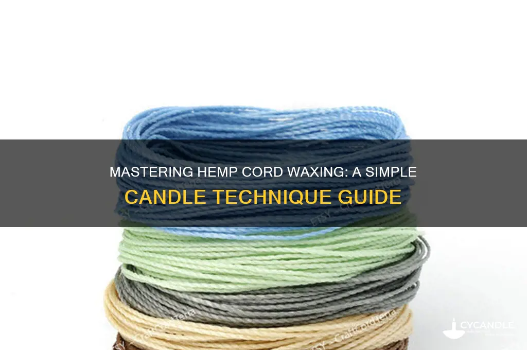 how to wax hemp cord with candle