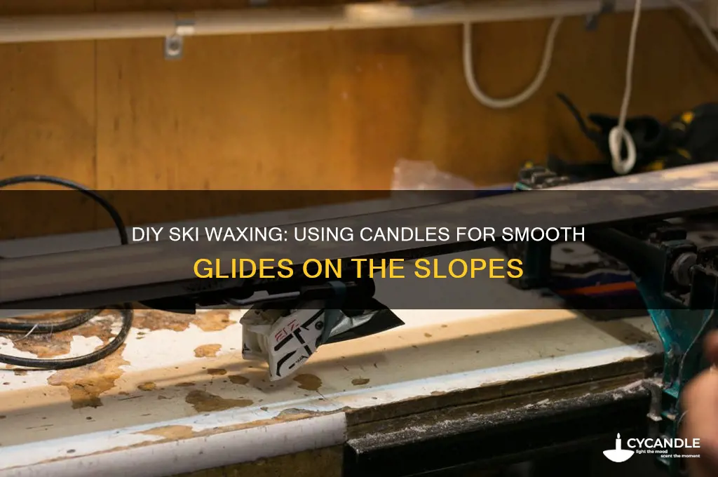 how to wax skis with candle