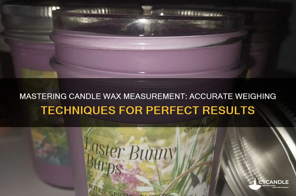 how to weigh candle wax