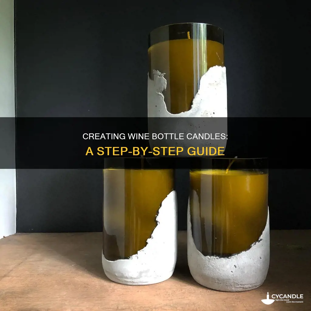how to wine bottle candle