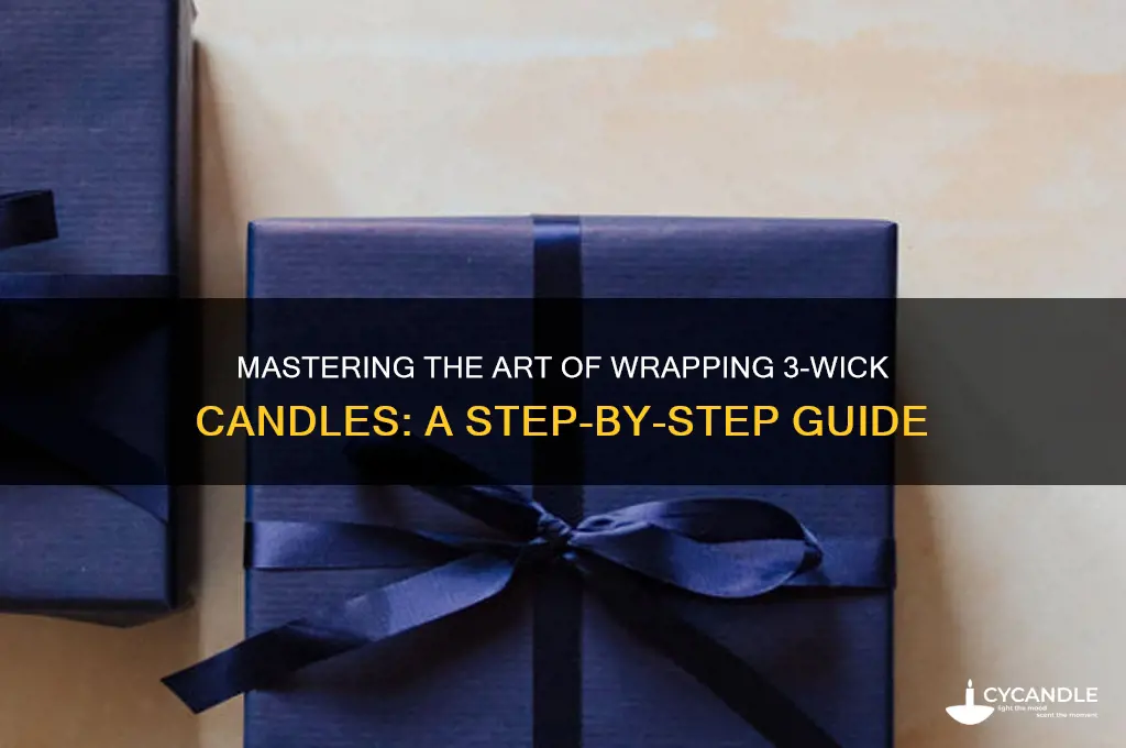how to wrap 3 wick candles