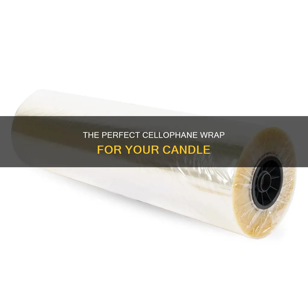 how to wrap a candle in cellophane