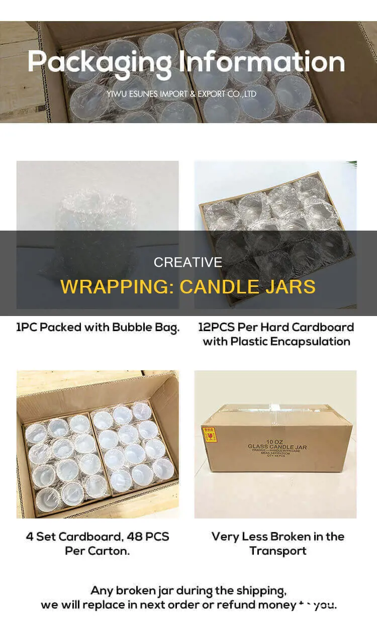 how to wrap a candle jar with wrapping paper
