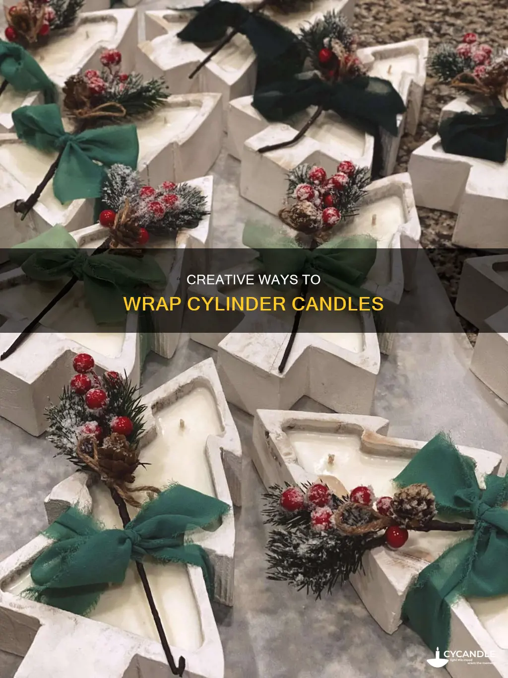 how to wrap a cylinder candle