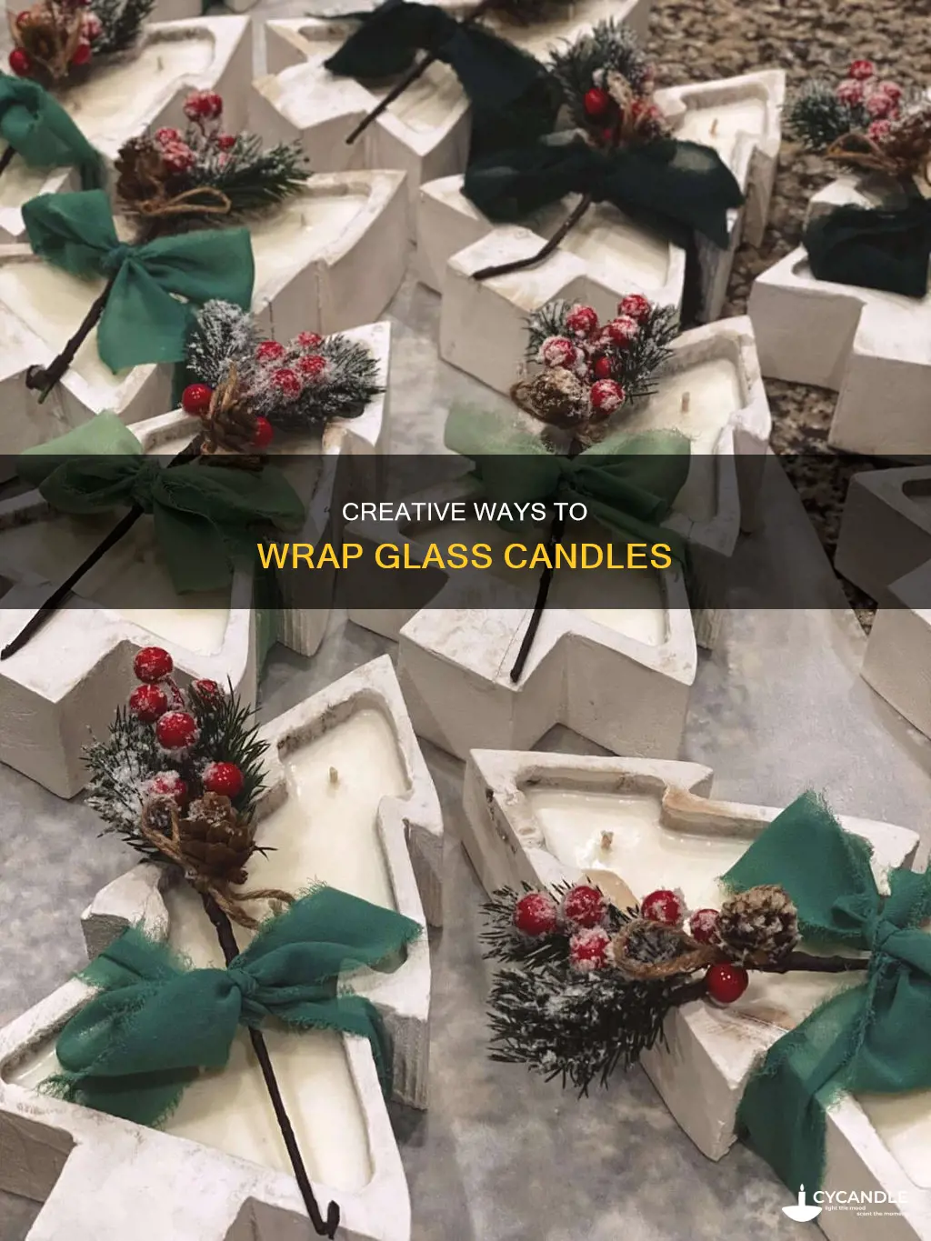 how to wrap a glass candle