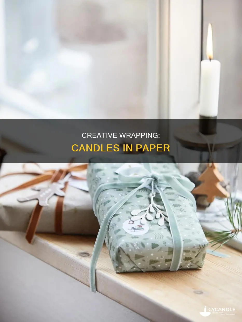 how to wrap a pair of candles in paper