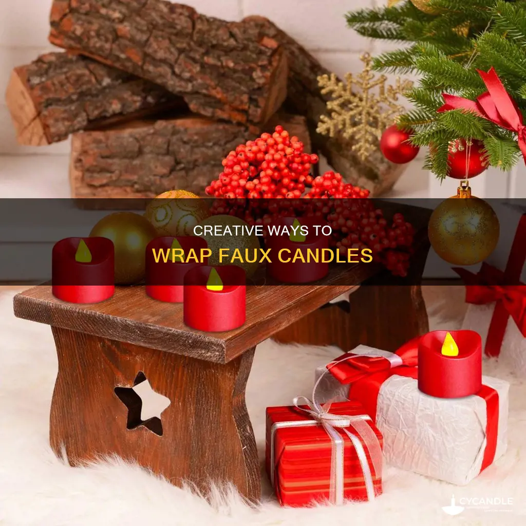 how to wrap faux candles