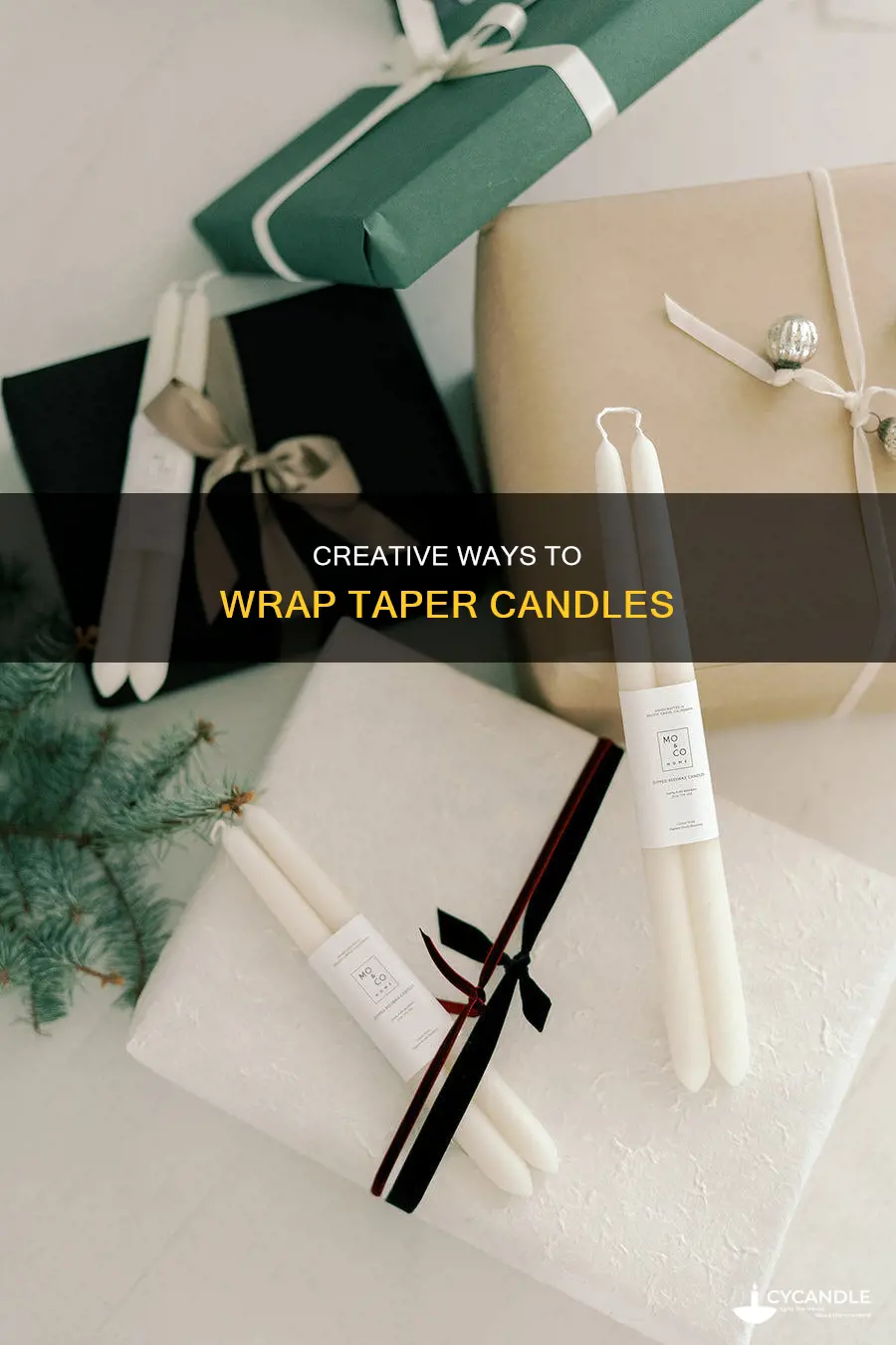 how to wrap taper candles