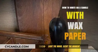 Creative Candle Decor: Writing with Wax Paper Techniques
