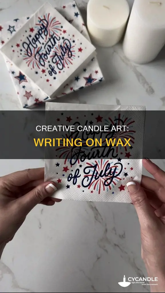 how to write on a candle