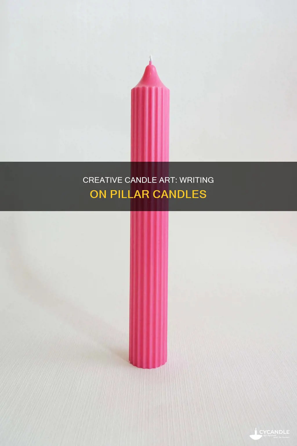 how to write on a pillar candle