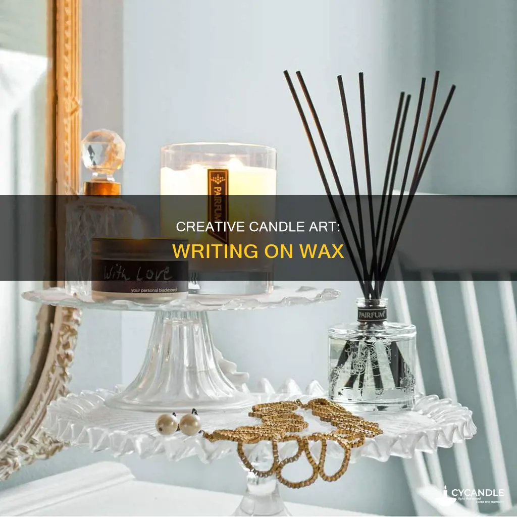 how to write on white candles