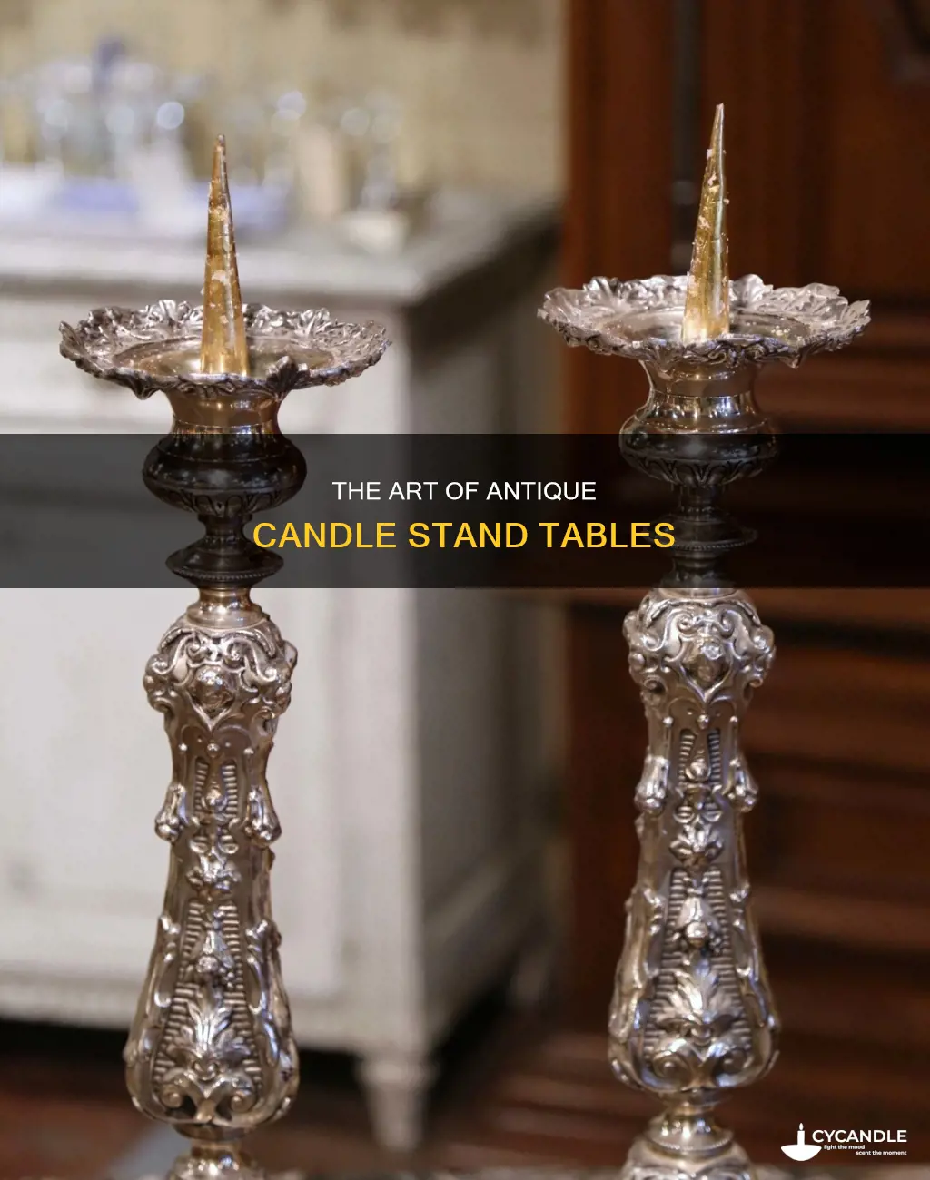 how was antique candle stand table made