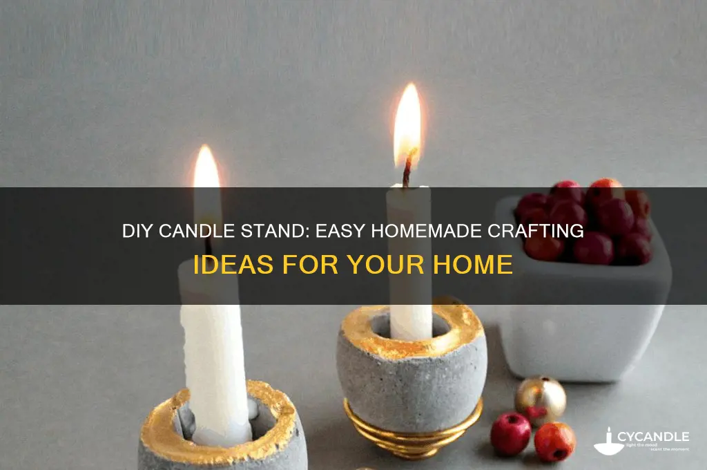 how we make candle stand at home