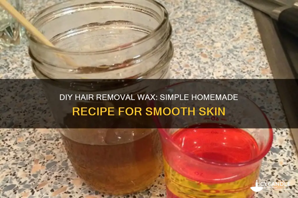 how we make hair removal wax at home