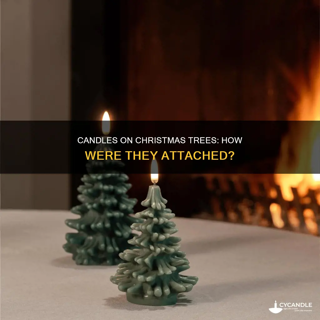 how were candles attached to christmas trees