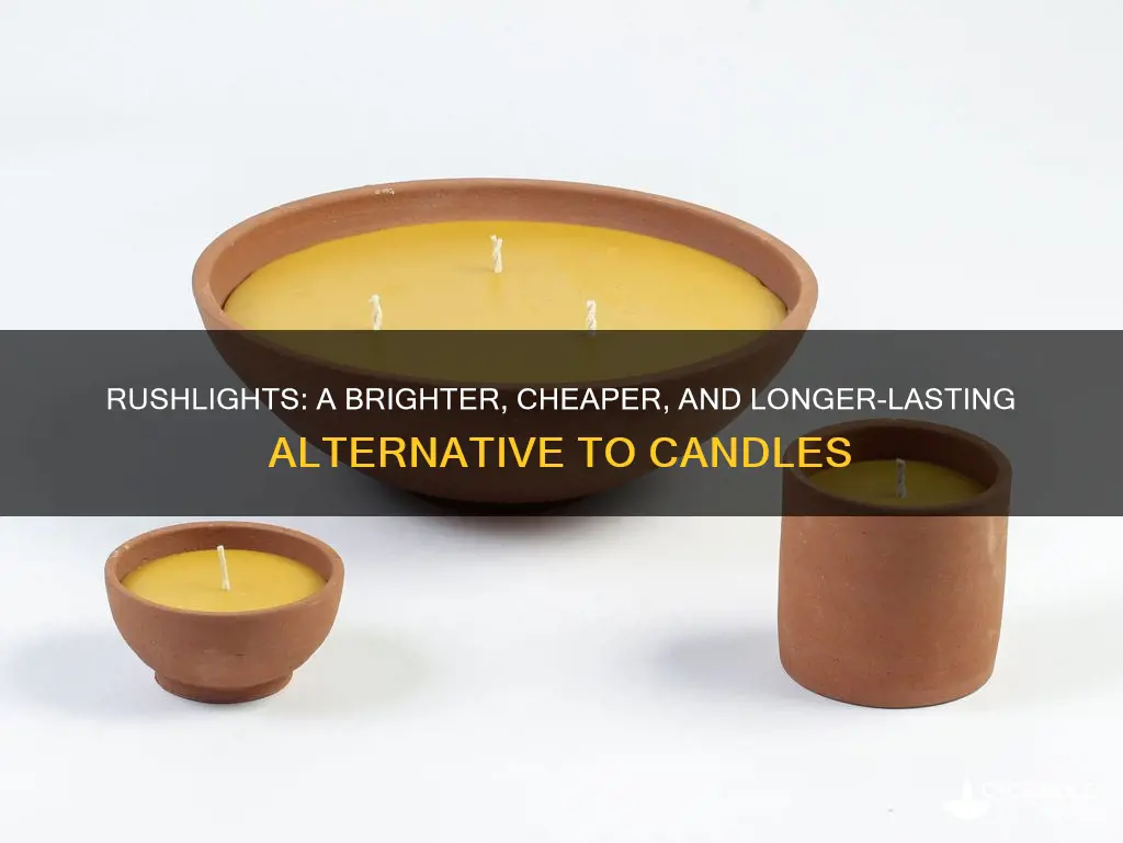 how were rushlights different from candles